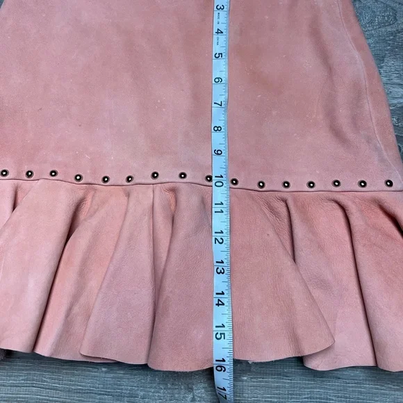 Understated Leather Studded Skirt- XS